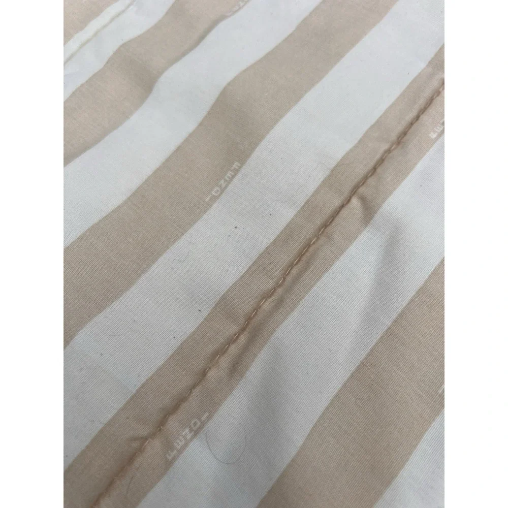 Fendi Reversible Cotton‎ Comforter Reversible Rare Checks / Striped Tan / White